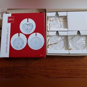 New crystal ornaments set of 3